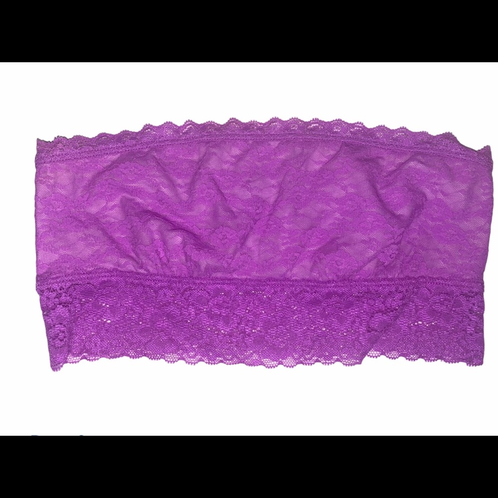 Victoria’s Secret PINK Lace Bandeau Strapless Top